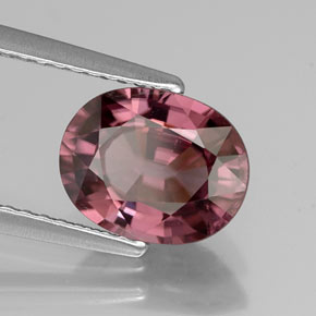 2.86캐럿 천연 핑크 로즈 지르콘, 타원형 컷, 9.1×7.2 mm, IF