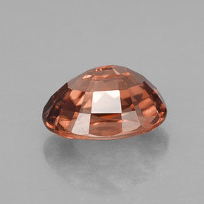 3.30캐럿 천연 로즈 오렌지 지르콘, 타원형 컷, 9×7 mm, VVS