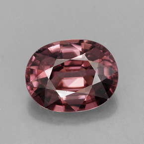 3.14캐럿 천연 로즈 지르콘, 타원형 컷, 9.1×7.1 mm, VVS