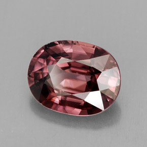 3.14캐럿 천연 로즈 지르콘, 타원형 컷, 9.1×7.1 mm, VVS