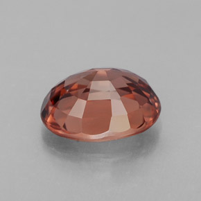 3.10캐럿 천연 로즈 오렌지 지르콘, 타원형 컷, 9.1×7.1 mm, IF