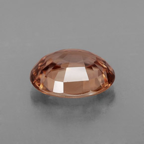 2.88캐럿 천연 로즈 지르콘, 타원형 컷, 9×7.2 mm, VVS