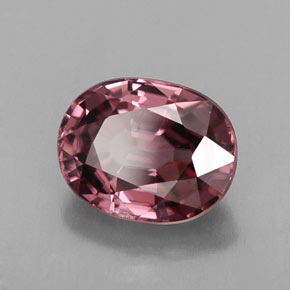 3.02캐럿 천연 핑크 로즈 지르콘, 타원형 컷, 9×7.1 mm, VVS