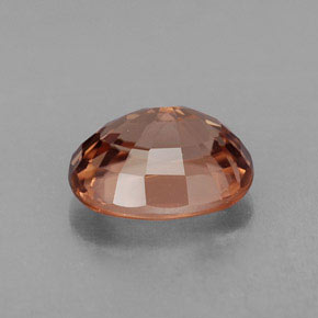 3.24캐럿 천연 로즈 오렌지 지르콘, 타원형 컷, 9.1×7.1 mm, IF