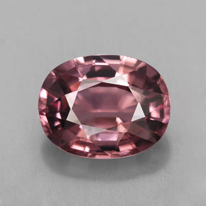 3.09캐럿 천연 핑크 로즈 지르콘, 타원형 컷, 9.1×7.1 mm, IF