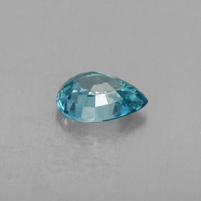 1.02캐럿 천연 블루 지르콘, 배 모양, 6.9×4.9 mm, VVS