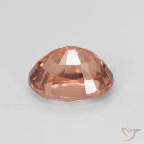 3.48캐럿 천연 라즈베리 핑크 지르콘, 타원형 컷, 9.1×7 mm, VVS-VS