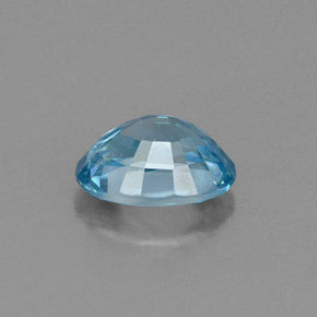 1.19캐럿 천연 블루 지르콘, 타원형 컷, 6.7×5.1 mm, VVS