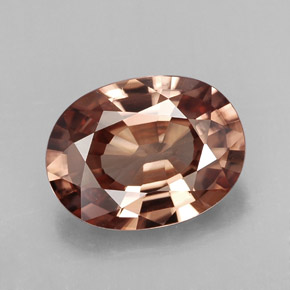 3.78캐럿 천연 로즈 오렌지 지르콘, 타원형 컷, 10.8×8.2 mm, IF
