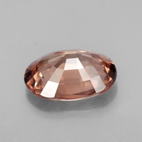 3.78캐럿 천연 로즈 오렌지 지르콘, 타원형 컷, 10.8×8.2 mm, IF