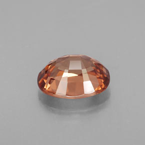 3.09캐럿 천연 오렌지 지르콘, 타원형 컷, 9.1×7.2 mm, VVS