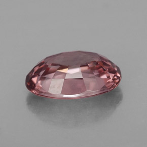 4.41캐럿 천연 로즈 지르콘, 타원형 컷, 10.8×8 mm, IF