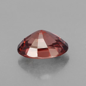 3.54캐럿 천연 로즈 오렌지 지르콘, 타원형 컷, 9.8×7.3 mm, IF