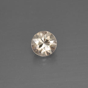 0.45캐럿 천연 라이트 골든 지르콘, 라운드 컷, 4.16 mm, VVS