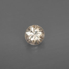 0.45캐럿 천연 라이트 골든 지르콘, 라운드 컷, 4.16 mm, VVS