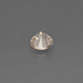 0.45캐럿 천연 라이트 골든 지르콘, 라운드 컷, 4.16 mm, VVS