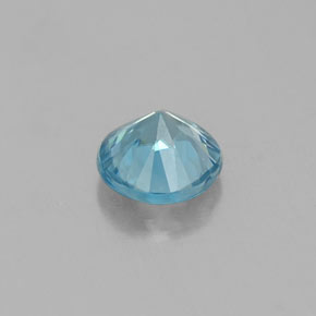 0.33캐럿 천연 블루 지르콘, 라운드 컷, 3.91 mm, VVS
