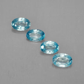 캐럿 천연 블루 지르콘 보석, 타원형 컷, 6×4.1 mm, VVS