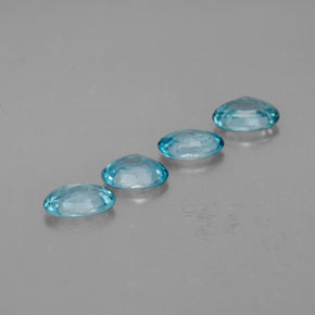 캐럿 천연 블루 지르콘 보석, 타원형 컷, 6×4.1 mm, VVS