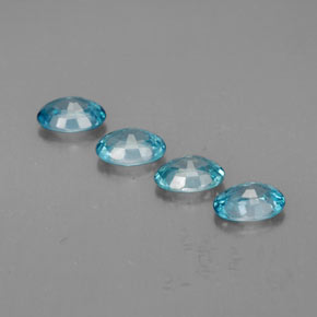 2.74캐럿 천연 블루 지르콘 보석, 타원형 컷, 6×4.1 mm, VVS
