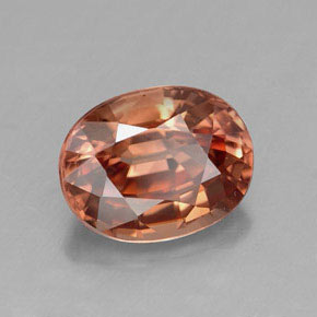 3.10캐럿 천연 오렌지 지르콘, 타원형 컷, 9×7 mm, VVS