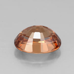 3.14캐럿 천연 오렌지 지르콘, 타원형 컷, 9×7 mm, VVS-VS