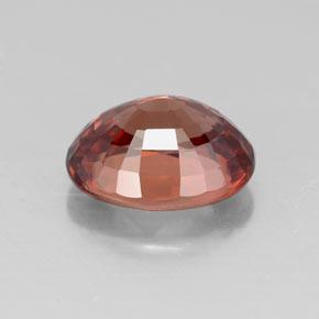 3.10캐럿 천연 미디엄 레드 지르콘, 타원형 컷, 9×7.1 mm, VVS