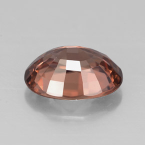 2.69캐럿 천연 로즈 지르콘, 타원형 컷, 9×7 mm, VVS