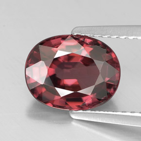 2.94캐럿 천연 핑크 로즈 지르콘, 타원형 컷, 9×7.1 mm, VVS-VS