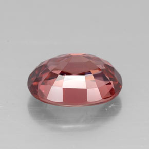 3.02캐럿 천연 핑크 로즈 지르콘, 타원형 컷, 9×7.1 mm, VVS