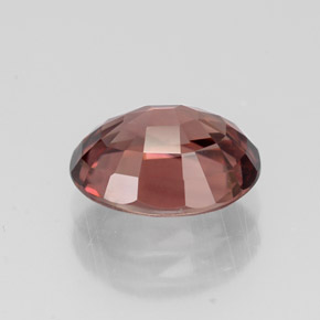 3.04캐럿 천연 로즈 지르콘, 타원형 컷, 9×7.1 mm, VVS