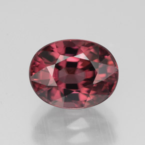 3.40캐럿 천연 핑크 로즈 지르콘, 타원형 컷, 9×7 mm, VVS