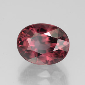 3.40캐럿 천연 핑크 로즈 지르콘, 타원형 컷, 9×7 mm, VVS