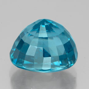 8.45캐럿 천연 블루 지르콘, 타원형 컷, 10.7×8.8 mm, IF