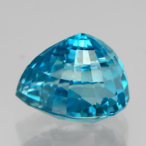 7.72캐럿 천연 블루 지르콘, 배 모양, 11×8.1 mm, VVS