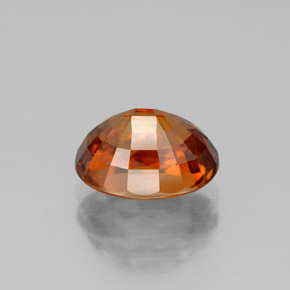 3.48캐럿 천연 로즈 오렌지 지르콘, 타원형 컷, 9×7.1 mm, VVS