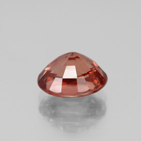3.34캐럿 천연 로즈 오렌지 지르콘, 타원형 컷, 9×7 mm, VVS