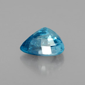 3.00캐럿 천연 블루 지르콘, 배 모양, 8.7×7.2 mm, VVS-VS