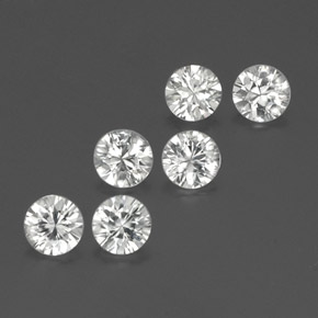 캐럿 천연 하얀색 지르콘 보석, 라운드 컷, VS