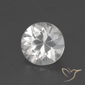 1.67ct 자연스러운 하얀색 지르콘, 둥근, VVS-VS