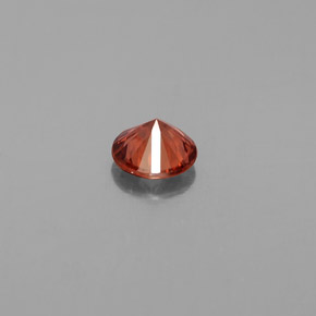 0.71캐럿 천연 로즈 오렌지 지르콘, 라운드 컷, 5.12 mm, VVS
