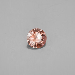 0.73캐럿 천연 로즈 오렌지 지르콘, 라운드 컷, 5.51 mm, VS