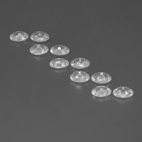 7.44캐럿 천연 화이트 지르콘 보석, 타원형 컷, 6.1×4.2 mm, VS