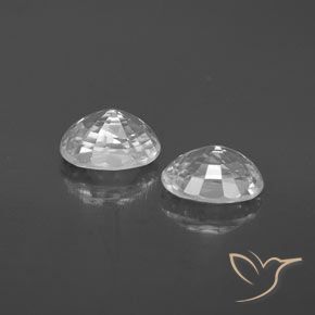 2.91캐럿 천연 하얀색 지르콘 보석, 타원형, VVS-VS