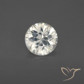 1.67ct 자연스러운 따뜻한 화이트 지르콘, 둥근, VS
