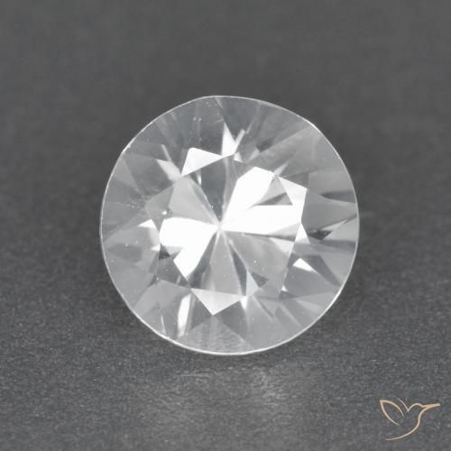 1.52ct 자연스러운 하얀색 지르콘, 둥근, VVS