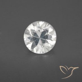 1.68ct 자연스러운 하얀색 지르콘, 둥근, VS-SI