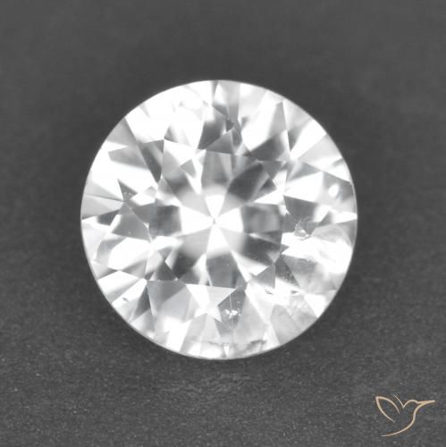 1.68ct 자연스러운 하얀색 지르콘, 둥근, VS-SI