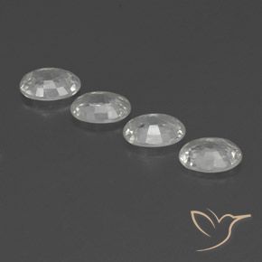 4.89캐럿 천연 하얀색 지르콘 보석, 타원형, VVS-VS