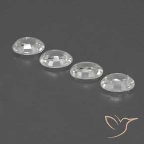 4.92캐럿 천연 하얀색 지르콘 보석, 타원형, VVS-VS